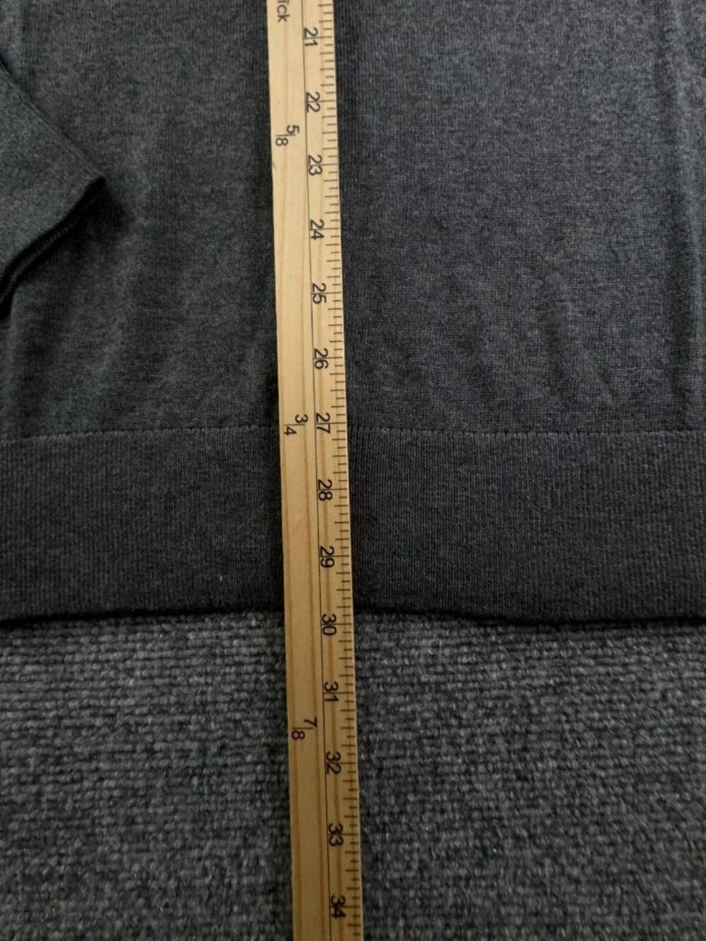 NWOT Banana Republic Pullover Luxe Sweater XL Gray V Neck Knit Soft Cotton Blend